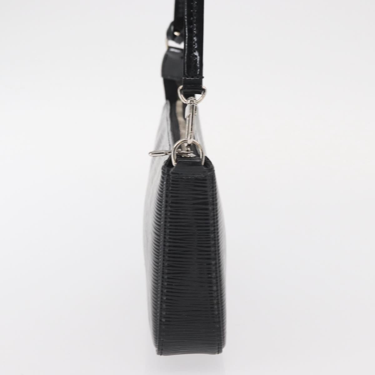 Louis Vuitton Pochette Accessoires NM Electric Epi Leather, BLACK, LEATHER, Clutche & pouche