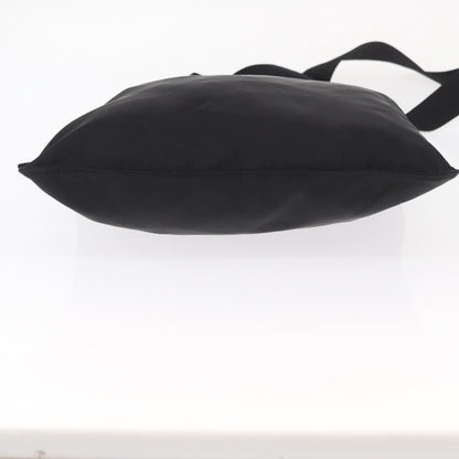 Prada Zip Messenger Bag Tessuto, BLACK, NYLON, Shoulder bag