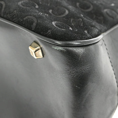 Celine C Macadam Handbag Suede, BLACK, SUEDE, Handbag