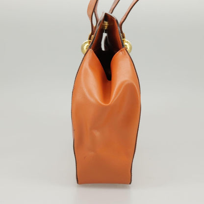 Celine Tote bag Leather, ORANGE, LEATHER, Handbag