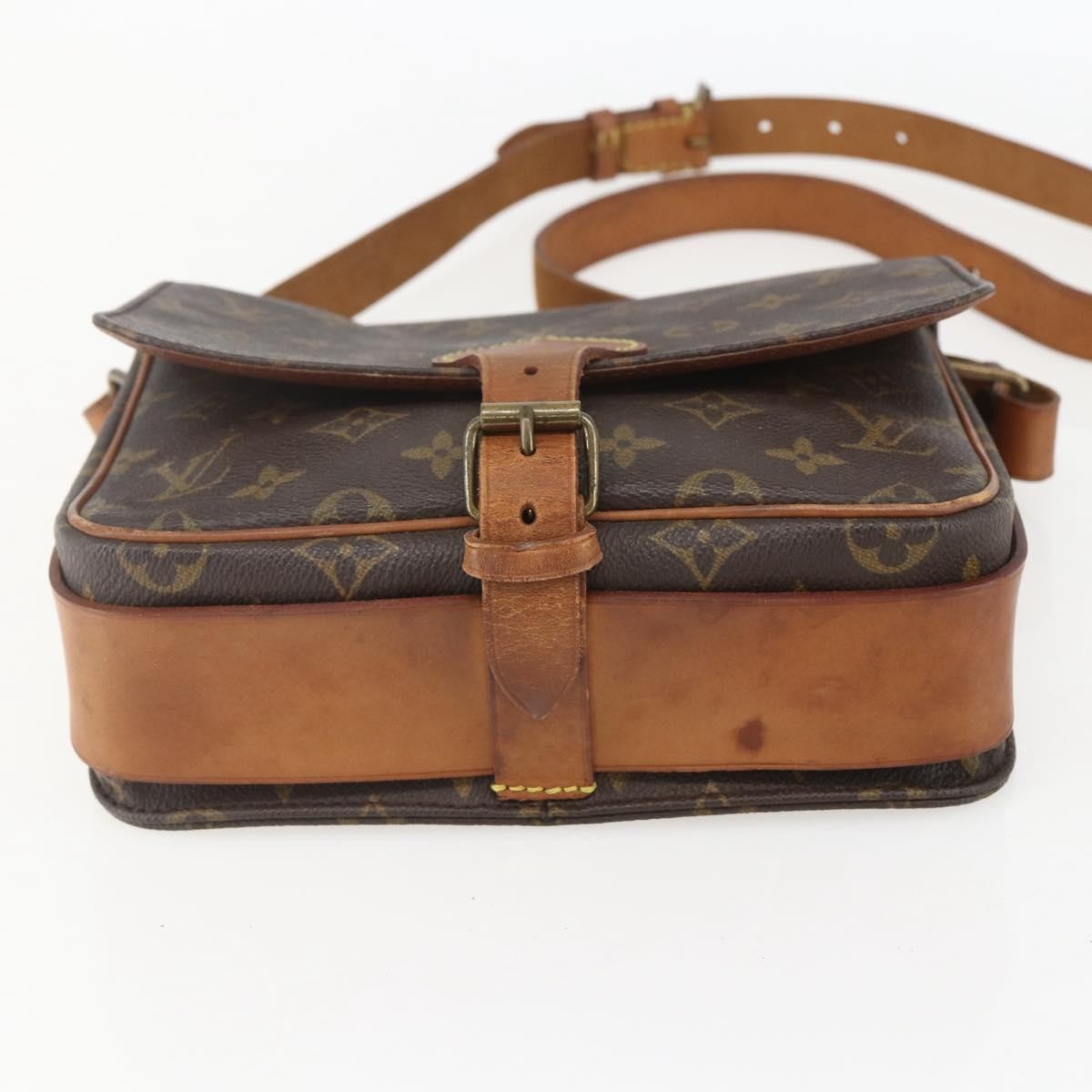 Louis Vuitton Cartouchiere Handbag Monogram Canvas, BROWN, CANVAS, Shoulder bag