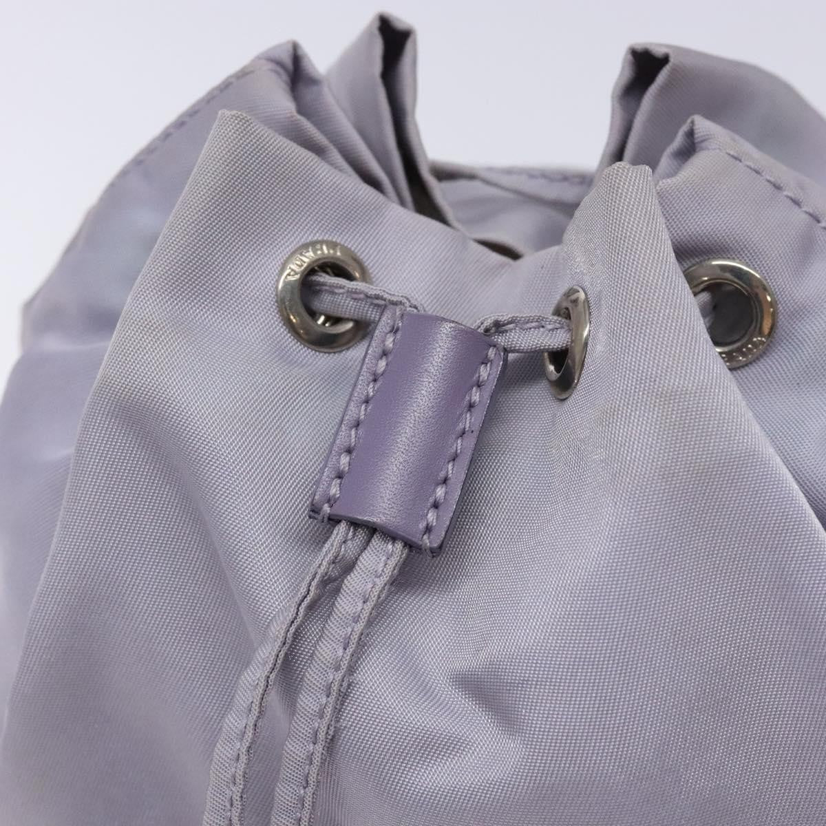 Prada Vela Drawstring Bucket Pouch Tessuto, Purple, Nylon, Clutch
