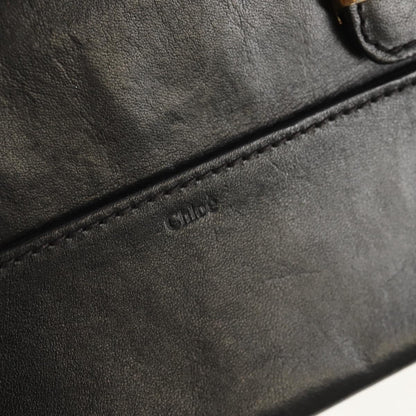 Chloe Alice Satchel Leather, BLACK, LEATHER, Handbag
