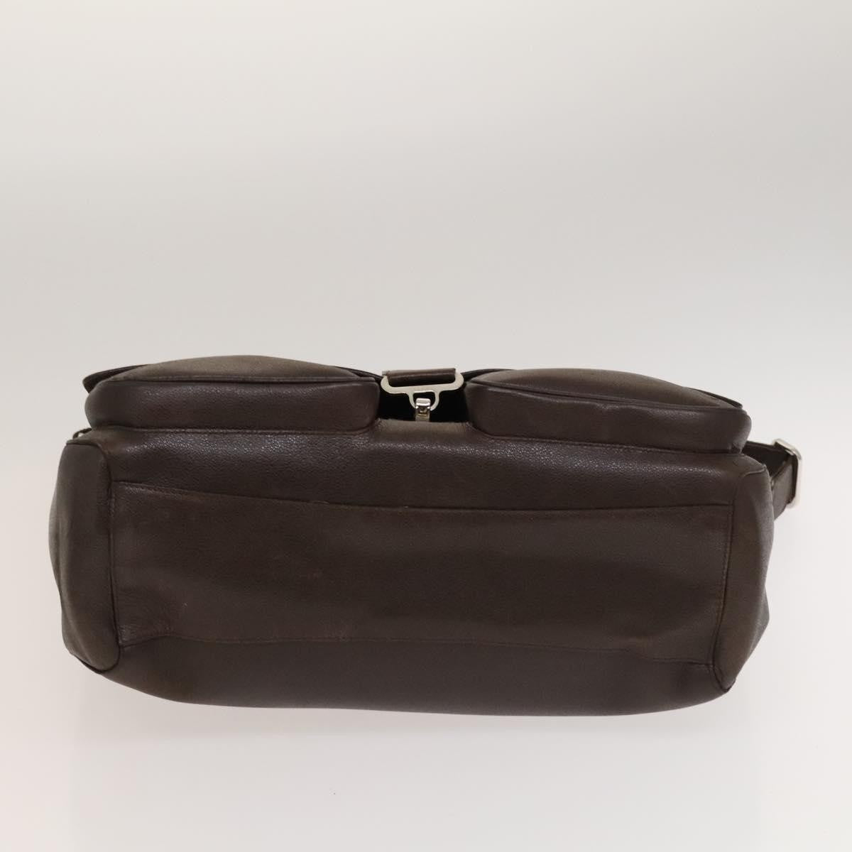 Bvlgari Flap shoulder Bag Leather, Brown, Leather, Shoulder Bag