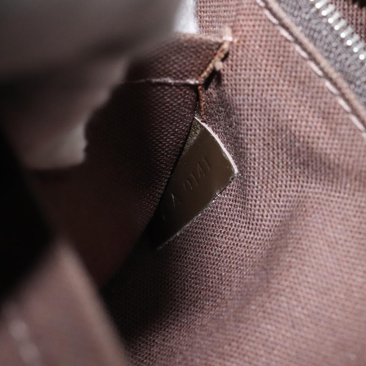 Louis Vuitton Belaia Clutch Taiga Leather, BROWN, LEATHER, Clutche & pouche