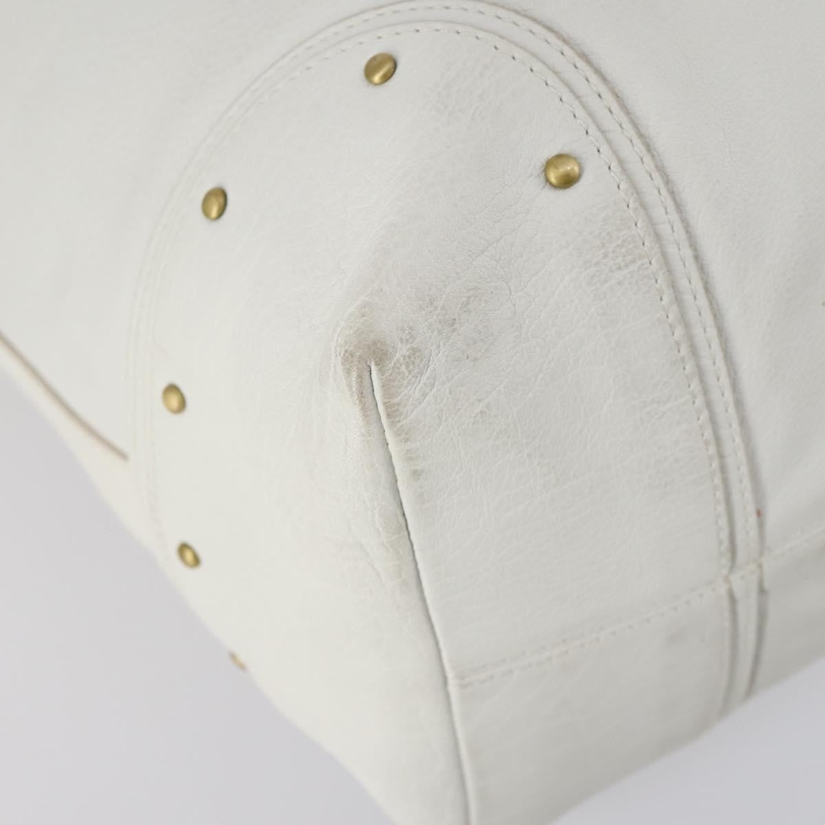 Bally Vintage Shoulder Bag Leather, White, Leather, Shoulder Bag