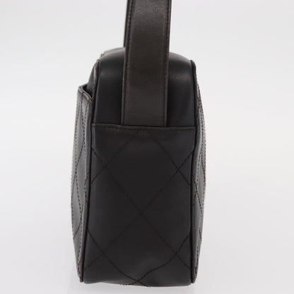 Chanel Vintage Front Pocket Camera Shoulder Bag Leather, BROWN, LEATHER, Shoulder bag
