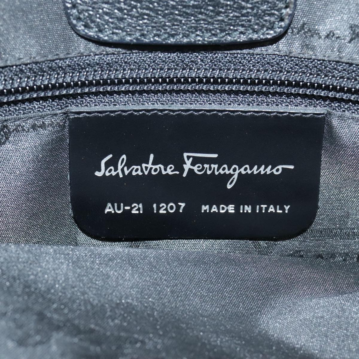 Salvatore Ferragamo Gancini Tote Gancini Canvas, NAVY, CANVAS, Tote bag