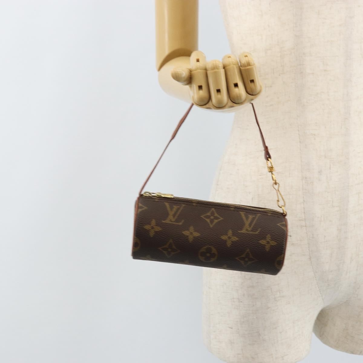 Louis Vuitton Papillon Pochette Monogram Canvas, BROWN, CANVAS, Clutche & pouche