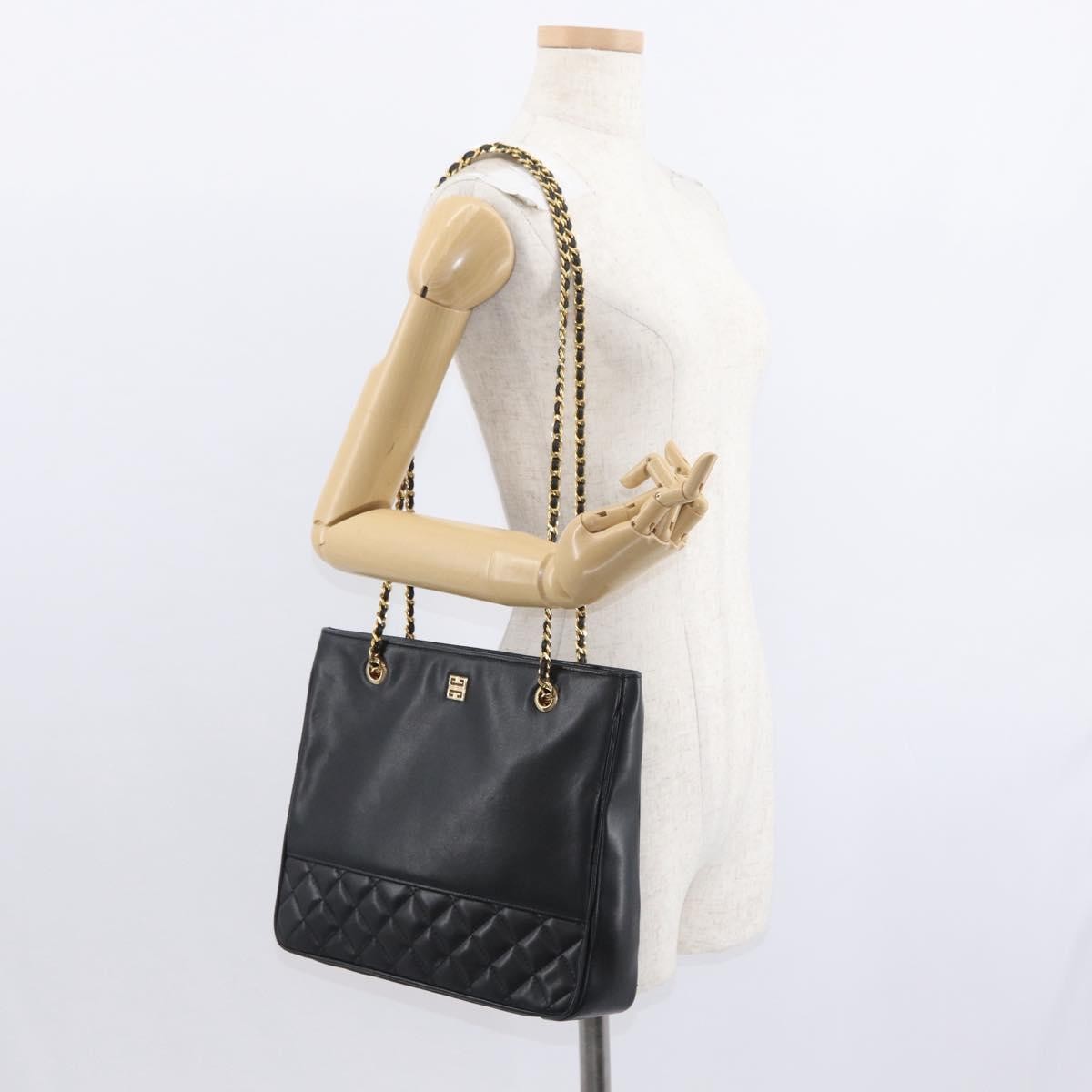 Givenchy Vintage 4G shoulder bag Leather, BLACK, LEATHER, Shoulder bag