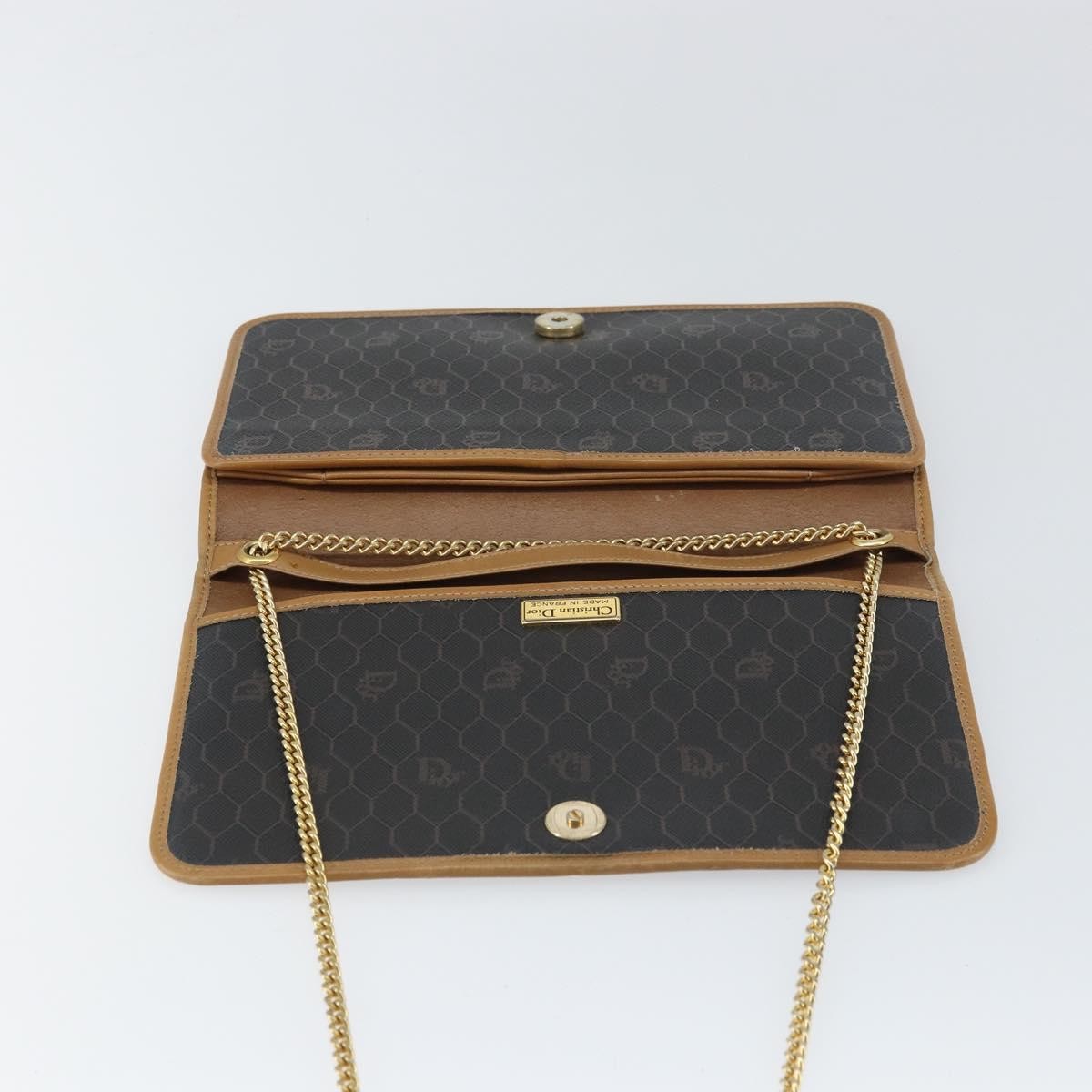 Christian Dior Vintage honeycomb clutch Canvas, BLACK, CANVAS, Clutche & pouche