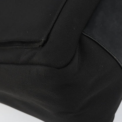 Gucci Vintage Bamboo Handle Bag Nylon, Black, Nylon, Handbag