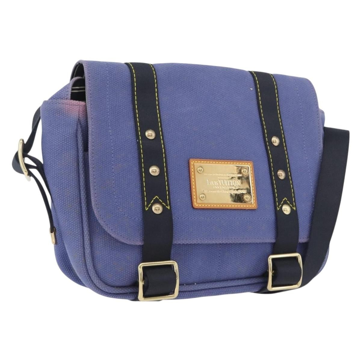 Louis Vuitton Antigua Besace Messenger Bag Canvas, BLUE, CANVAS, Shoulder bag