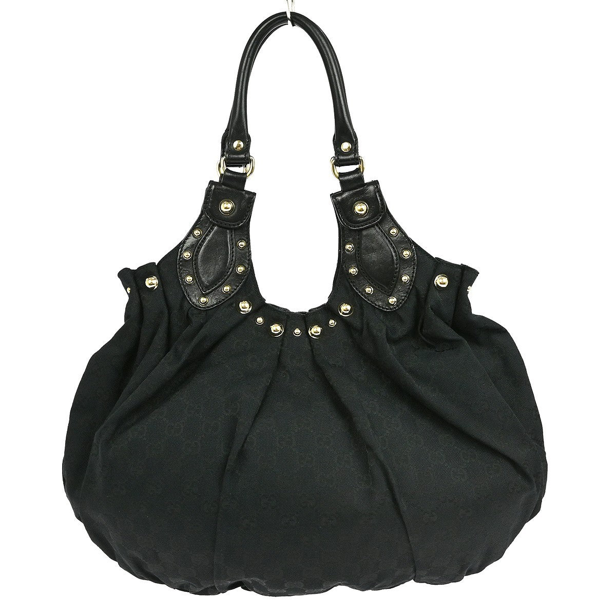Gucci Pelham Tote Studded GG Canvas, BLACK, CANVAS, Tote bag