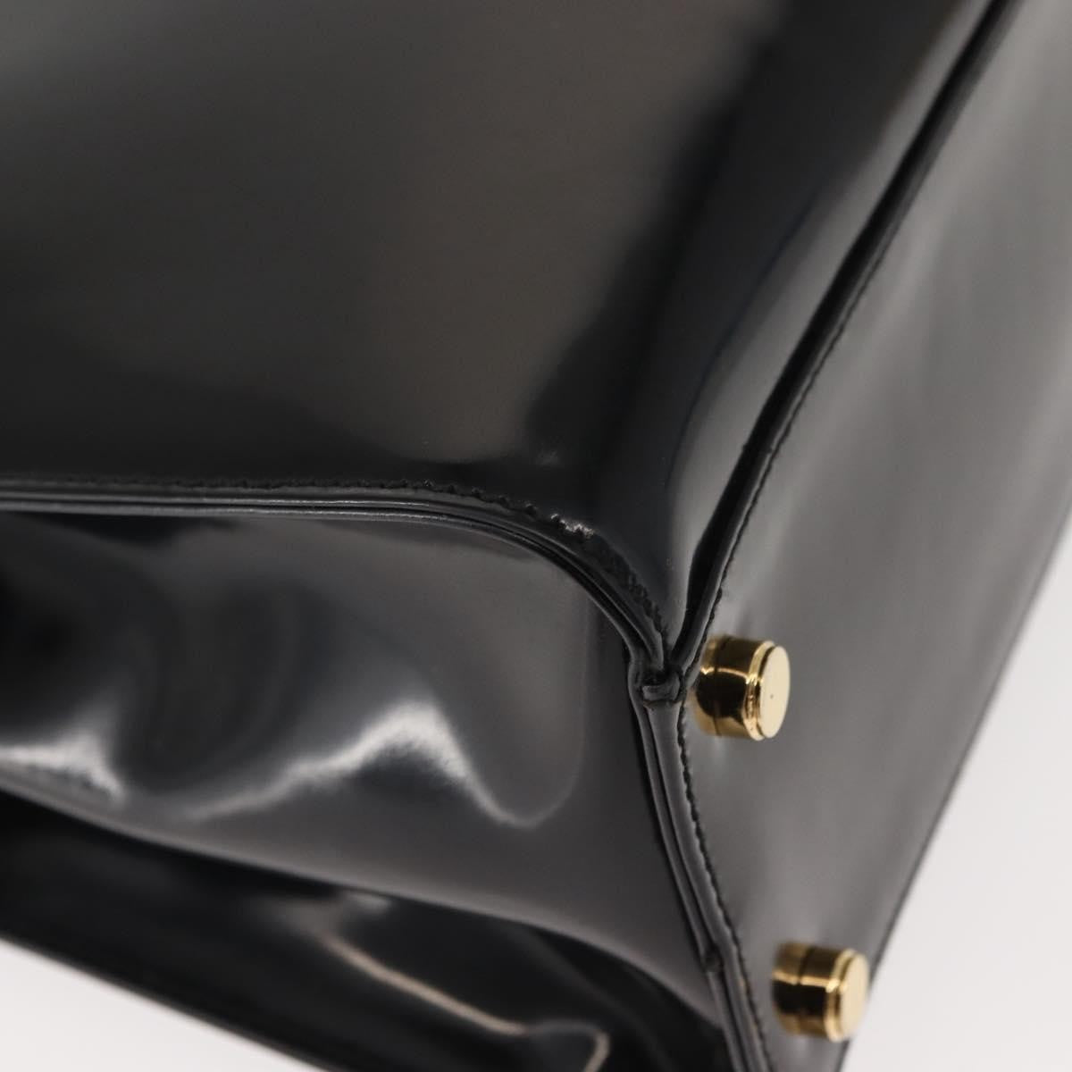 Salvatore Ferragamo Gancini Tote Patent leather, BLACK, PATENT_LEATHER, Tote bag
