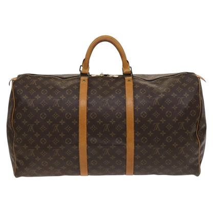 Louis Vuitton Keepall Bag Monogram Canvas, BROWN, CANVAS, Travel bag