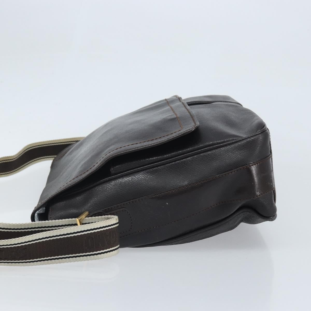 Salvatore Ferragamo Vintage Shoulder Bag Leather, BROWN, LEATHER, Shoulder bag
