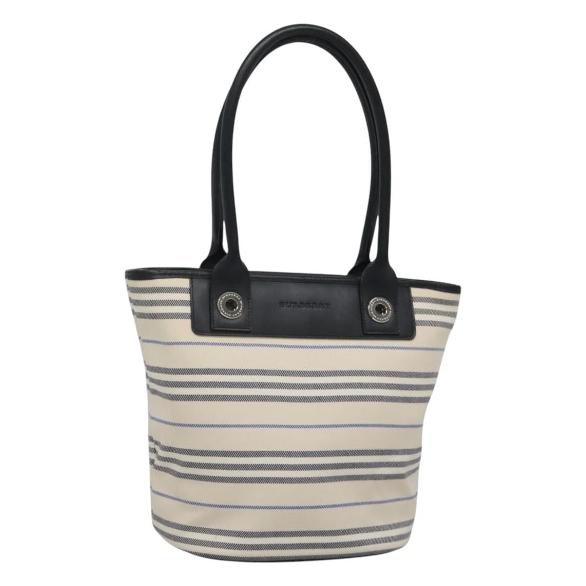 Burberry Vintage Handbag Canvas, BEIGE, CANVAS, Handbag