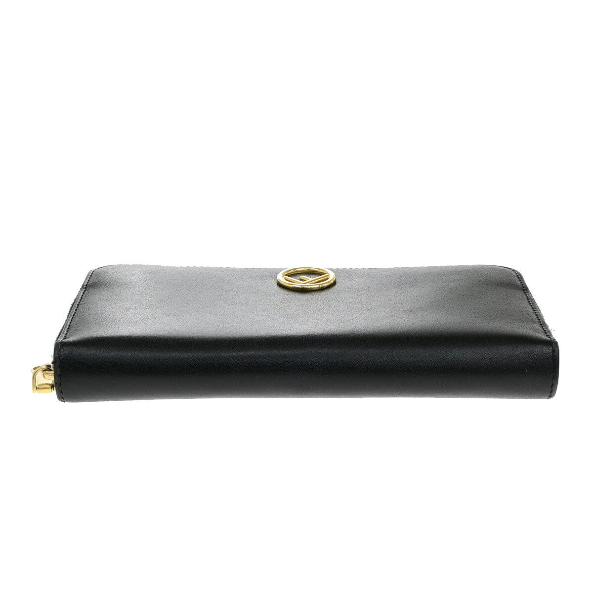 Fendi F is Fendi Zip Around Wallet Leather, BLACK, LEATHER, Wallets