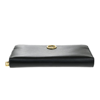 Fendi F is Fendi Zip Around Wallet Leather, BLACK, LEATHER, Wallets