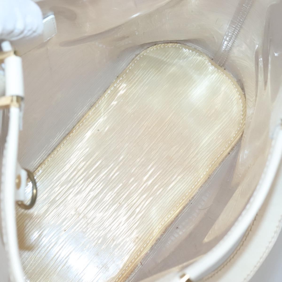 Louis Vuitton Plage Lagoon Bay Handbag Vinyl Epi Leather, WHITE, LEATHER, Handbag