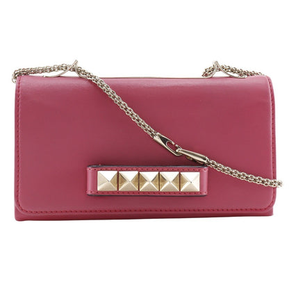 Valentino Garavani Va Va Voom Shoulder Bag Embellished Feathers and Leather, PINK, LEATHER, Shoulder bag