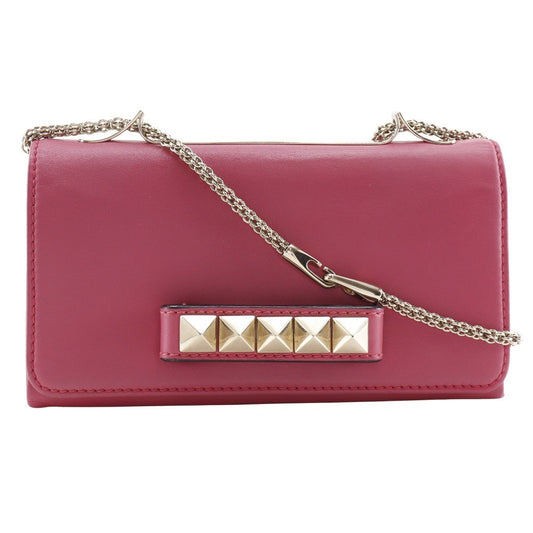 Valentino Garavani Va Va Voom Shoulder Bag Embellished Feathers and Leather, PINK, LEATHER, Shoulder bag