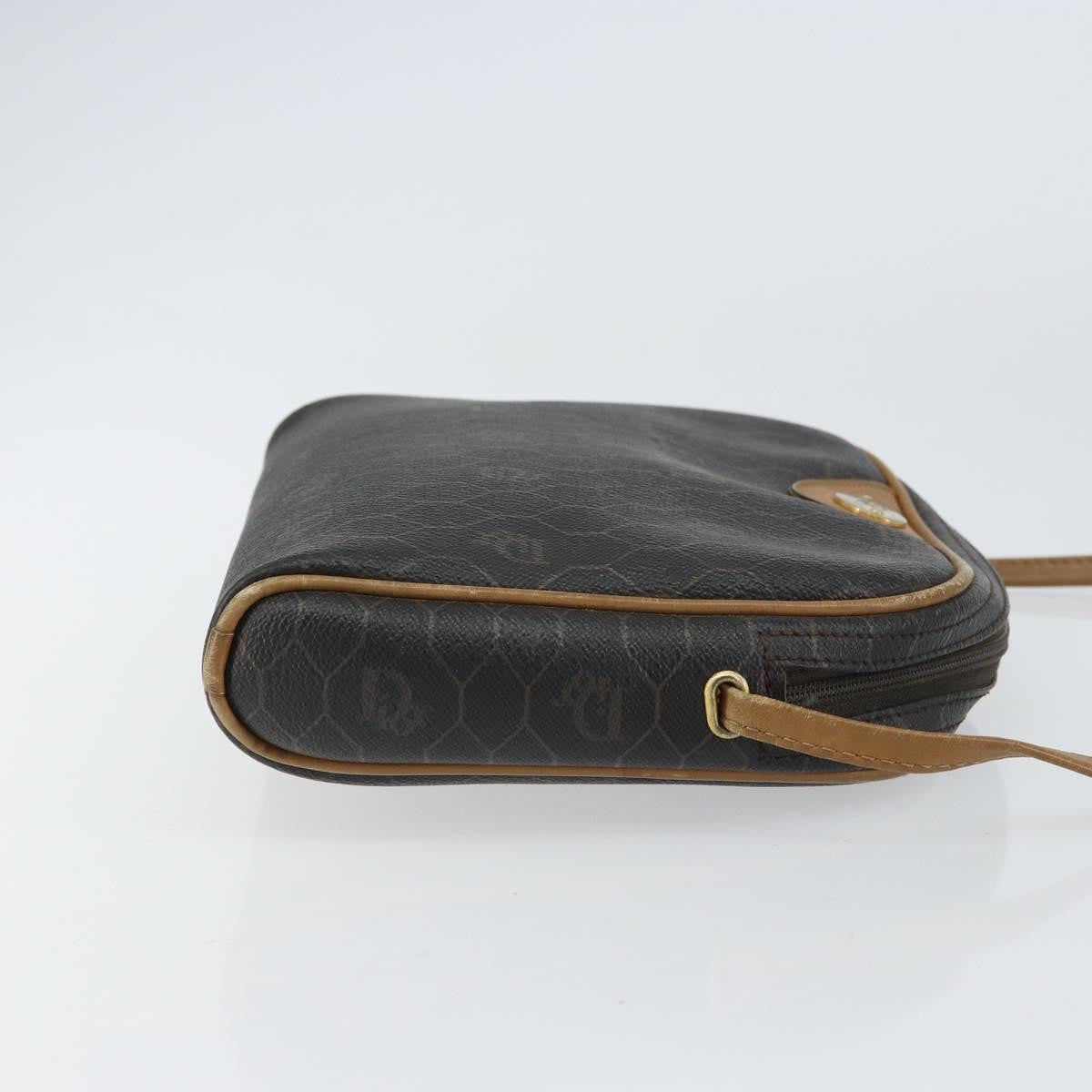 Christian Dior Vintage Honeycomb Shoulder Bag Canvas, BLACK, PVC, Shoulder bag