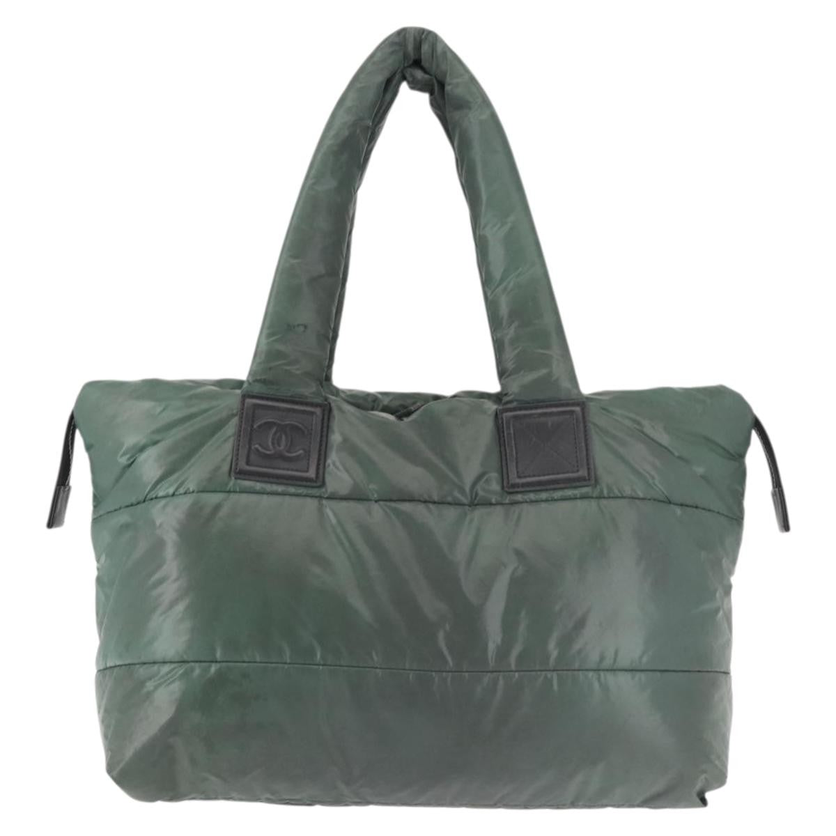 Chanel Coco Cocoon Tote Nylon, KHAKI, NYLON, Tote bag