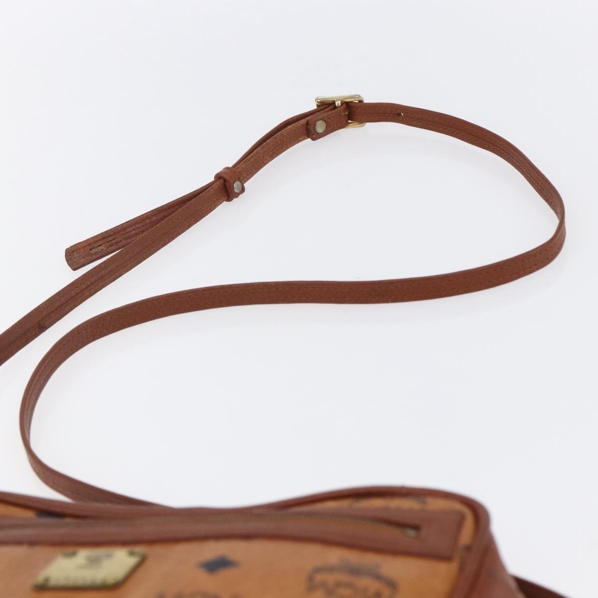 MCM Visetos Shoulder bag Canvas and Leather, BROWN, CANVAS, Shoulder bag
