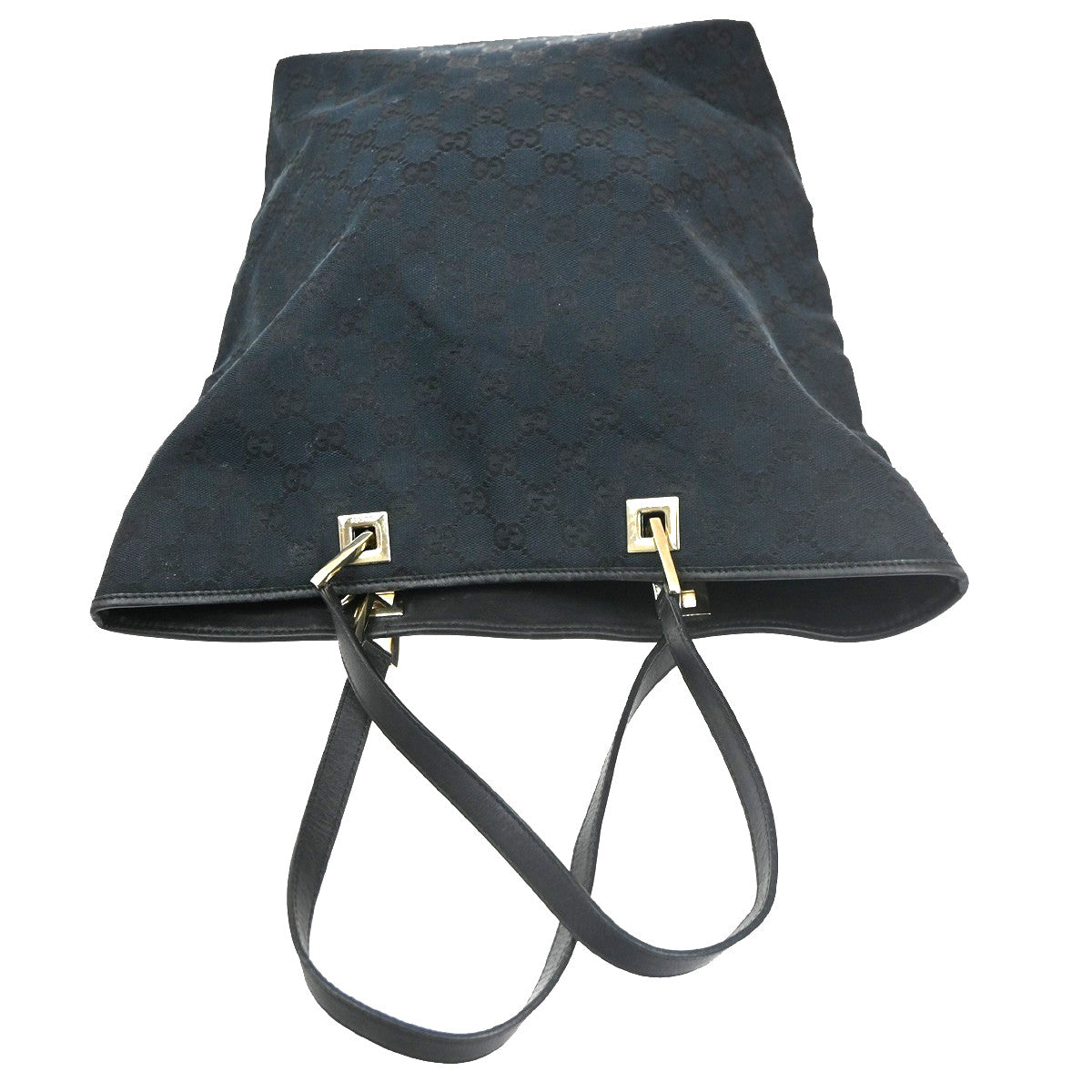 Gucci Vintage Bucket Shopping Tote GG Canvas, BLACK, CANVAS, Tote bag