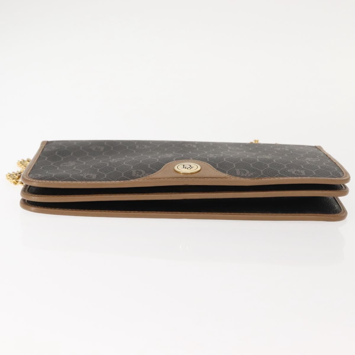 Christian Dior Vintage Honeycomb chain Canvas, BLACK, CANVAS, Shoulder bag