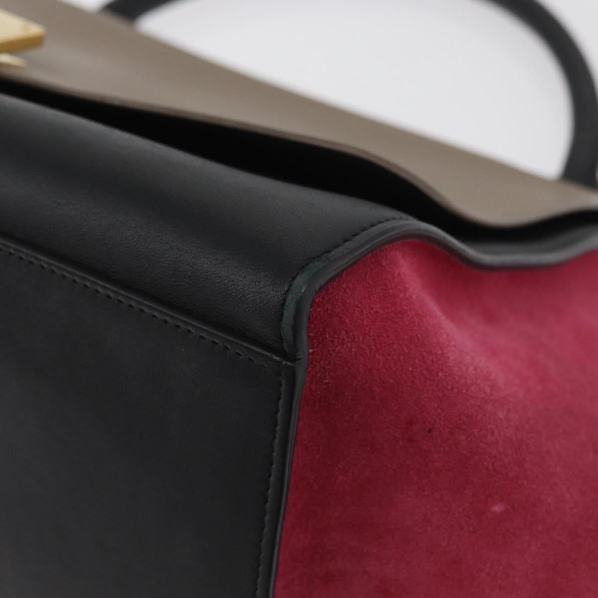 Celine Trapeze Bag Leather with Suede, Multicolour, Leather, Handbag