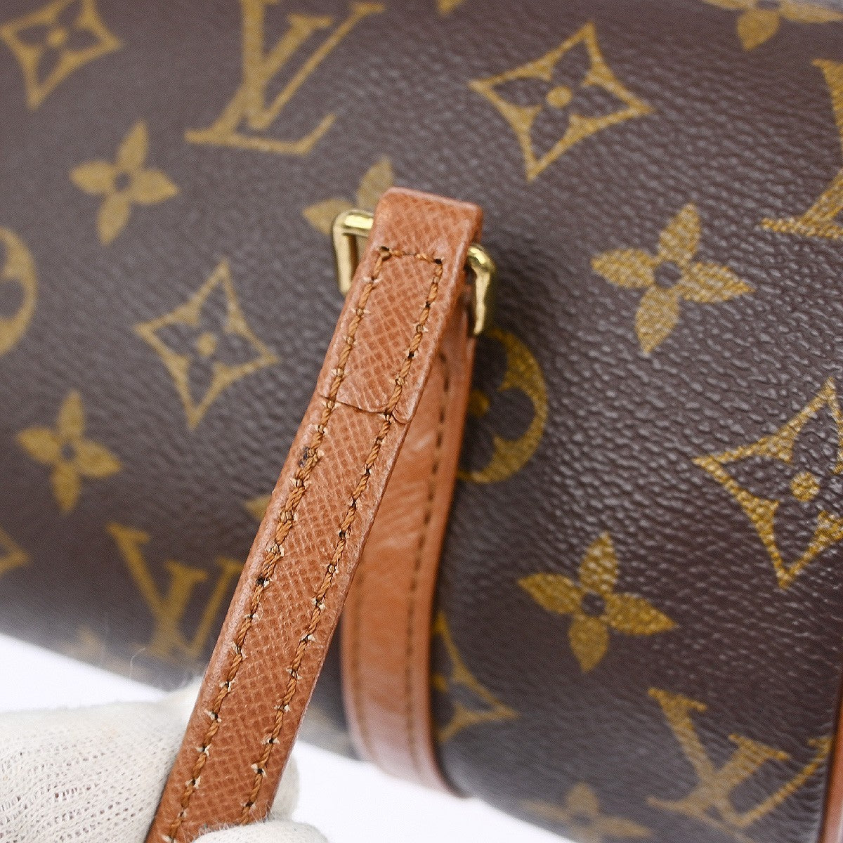 Louis Vuitton Papillon Handbag Monogram Canvas, Brown, Canvas, Handbag