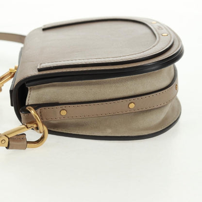 Chloe Nile Crossbody Bag Leather, BEIGE, LEATHER, Shoulder bag