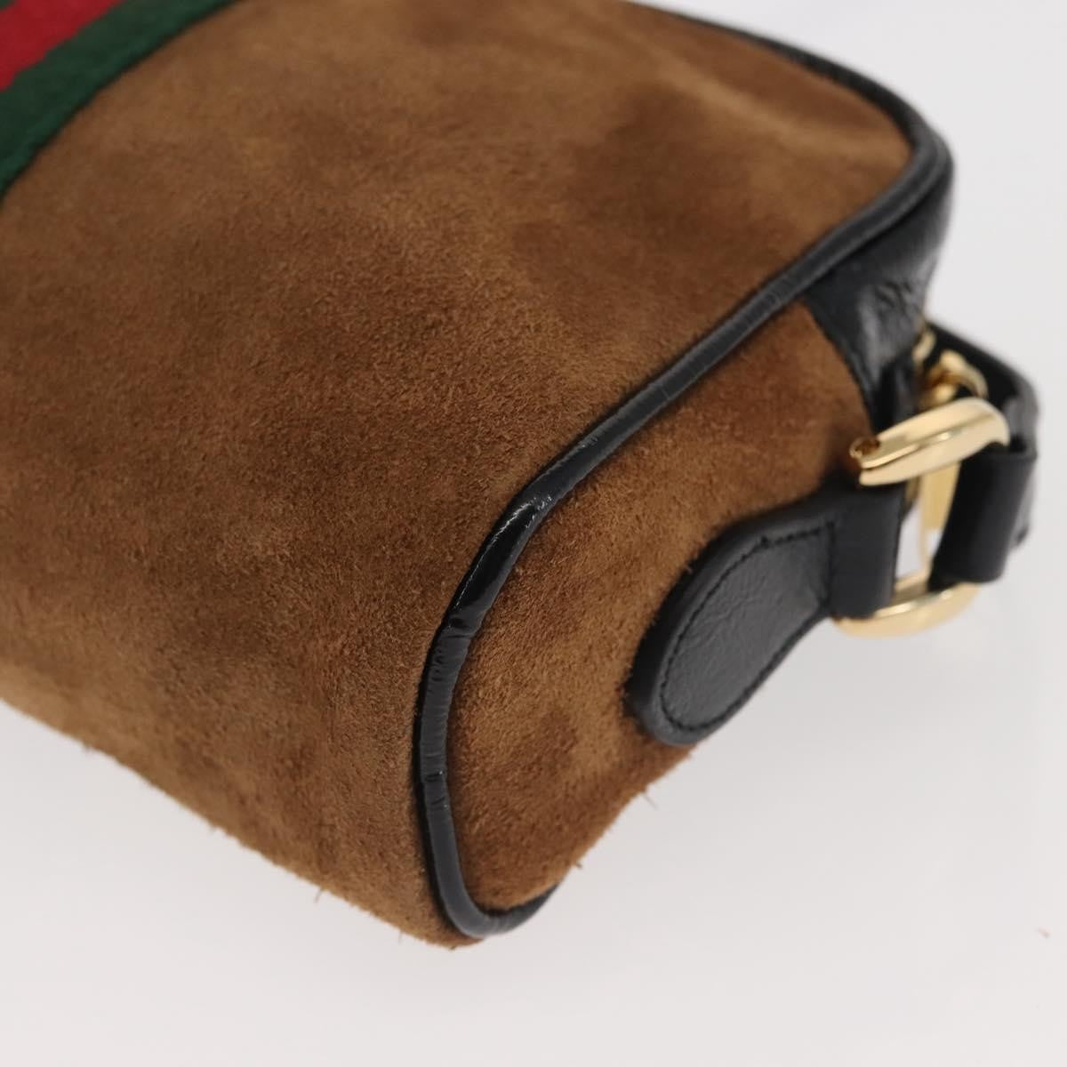 Gucci Ophidia Shoulder Bag Suede, BROWN, SUEDE, Shoulder bag