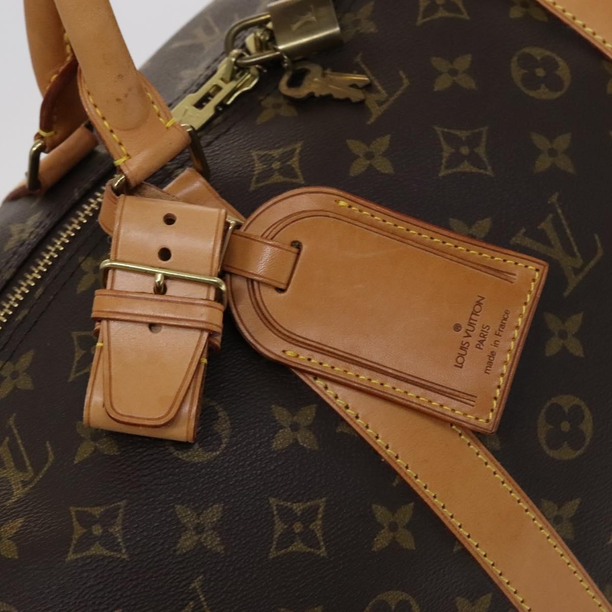 Louis Vuitton Keepall Bag Monogram Canvas, BROWN, CANVAS, Travel bag