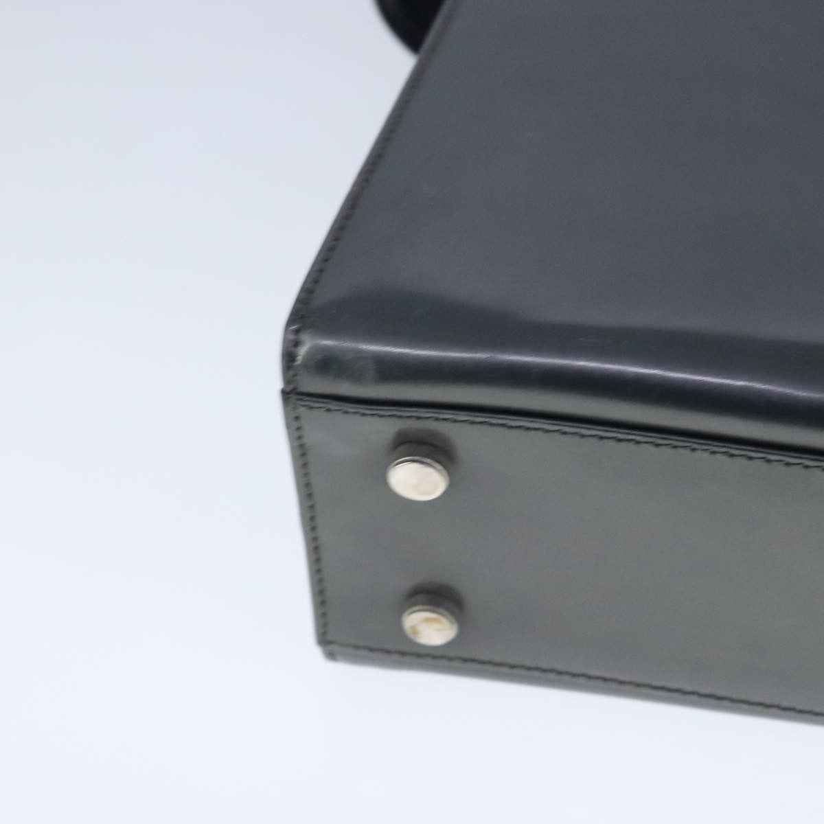 Salvatore Ferragamo Gancini handbag Leather, BLACK, LEATHER, Handbag