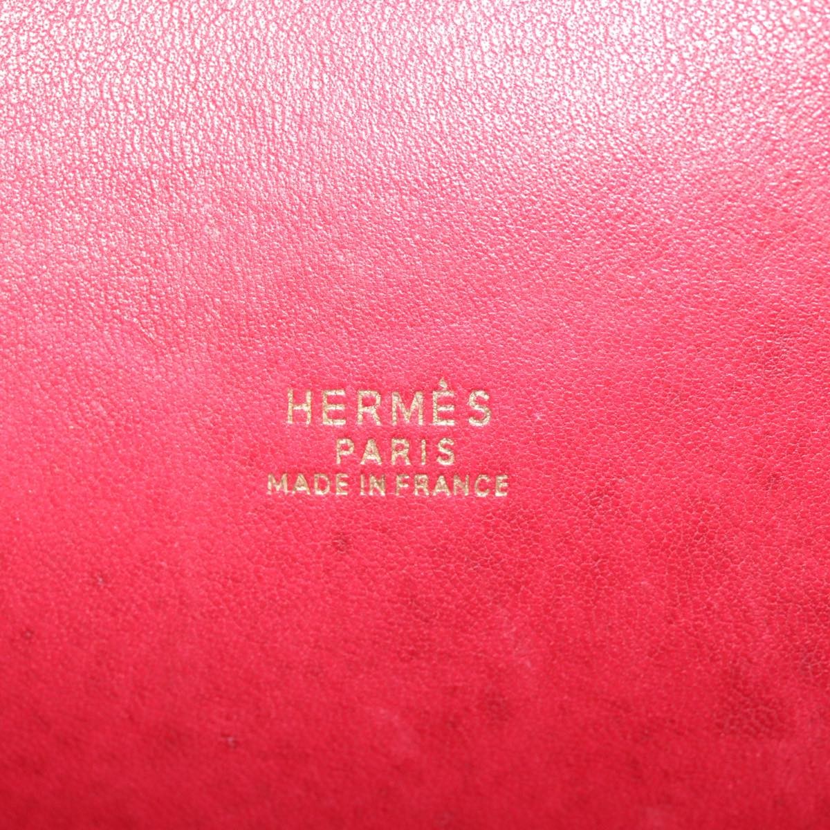 Hermes Foley cognac Handbag Leather, RED, LEATHER, Shoulder bag