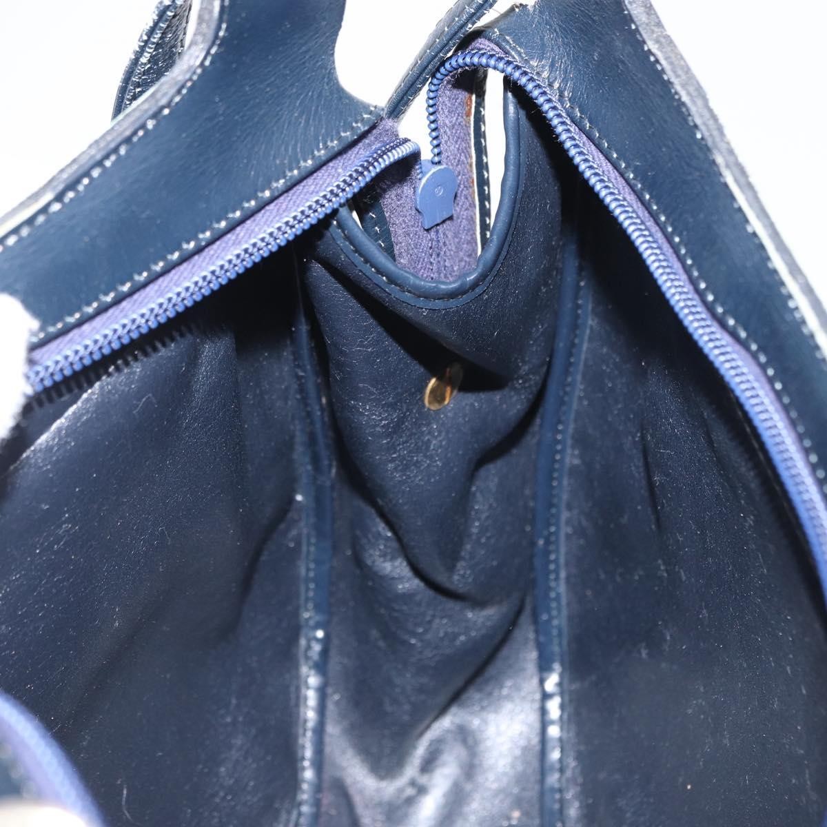 Christian Dior Vintage Trotter Shoulder Bag Canvas, NAVY, CANVAS, Shoulder bag