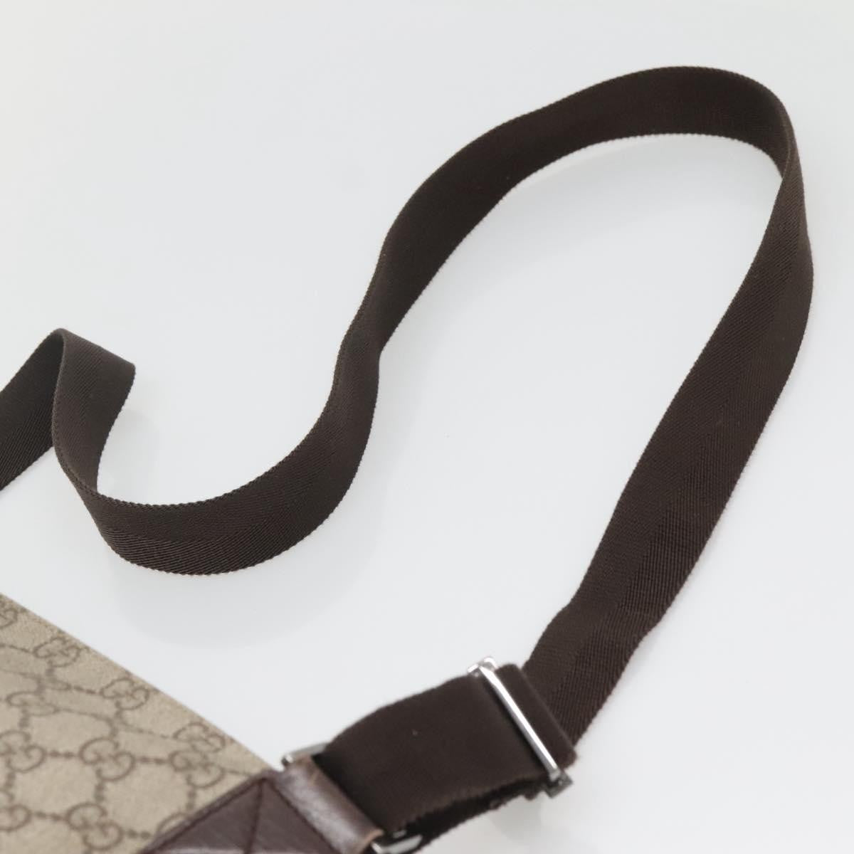 Gucci Zip Top Messenger Bag GG Coated Canvas, BEIGE, CANVAS, Shoulder bag