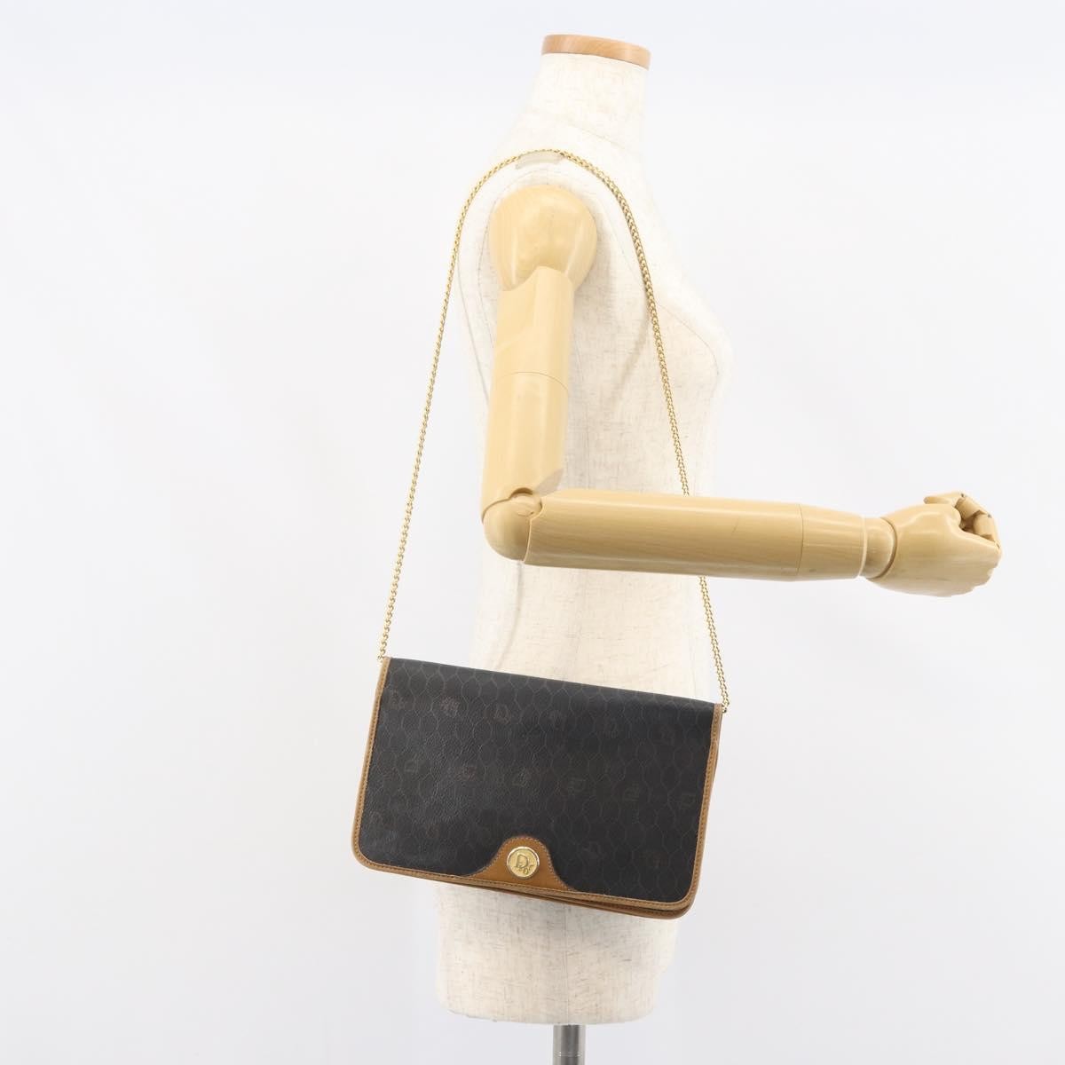 Christian Dior Vintage honeycomb clutch Canvas, BLACK, CANVAS, Clutche & pouche
