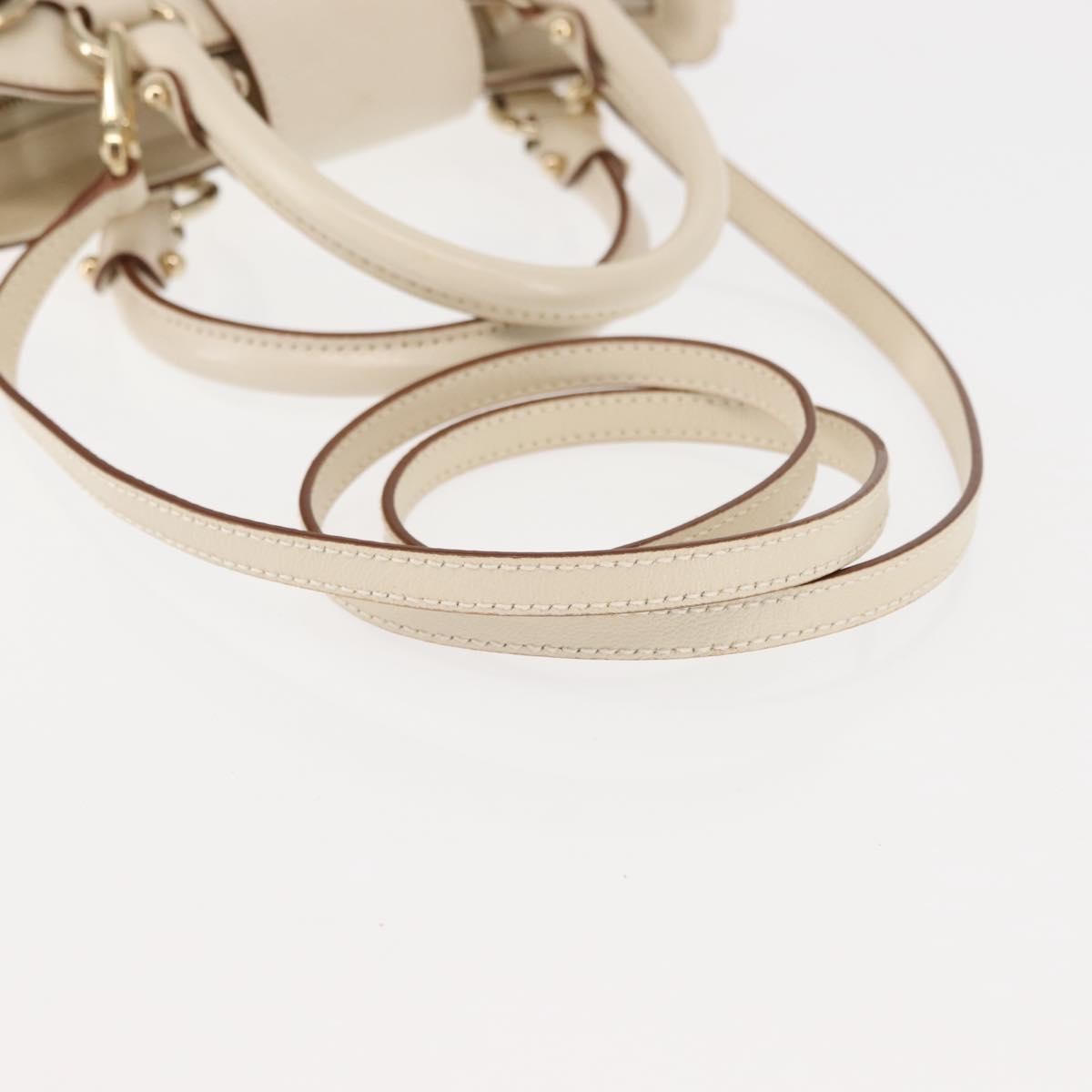 Salvatore Ferragamo Marisa Satchel Leather, WHITE, LEATHER, Handbag