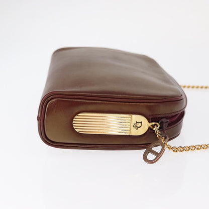 Christian Dior Vintage Shoulder Bag Leather, RED, LEATHER, Shoulder bag
