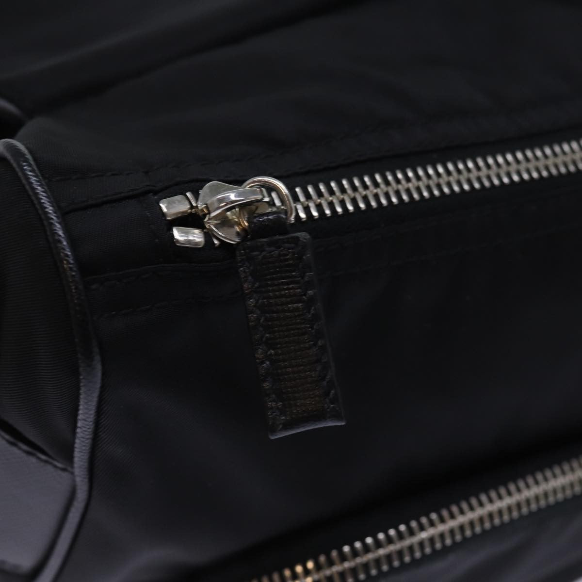 Prada Buckle Messenger Bag Tessuto, BLACK, NYLON, Shoulder bag