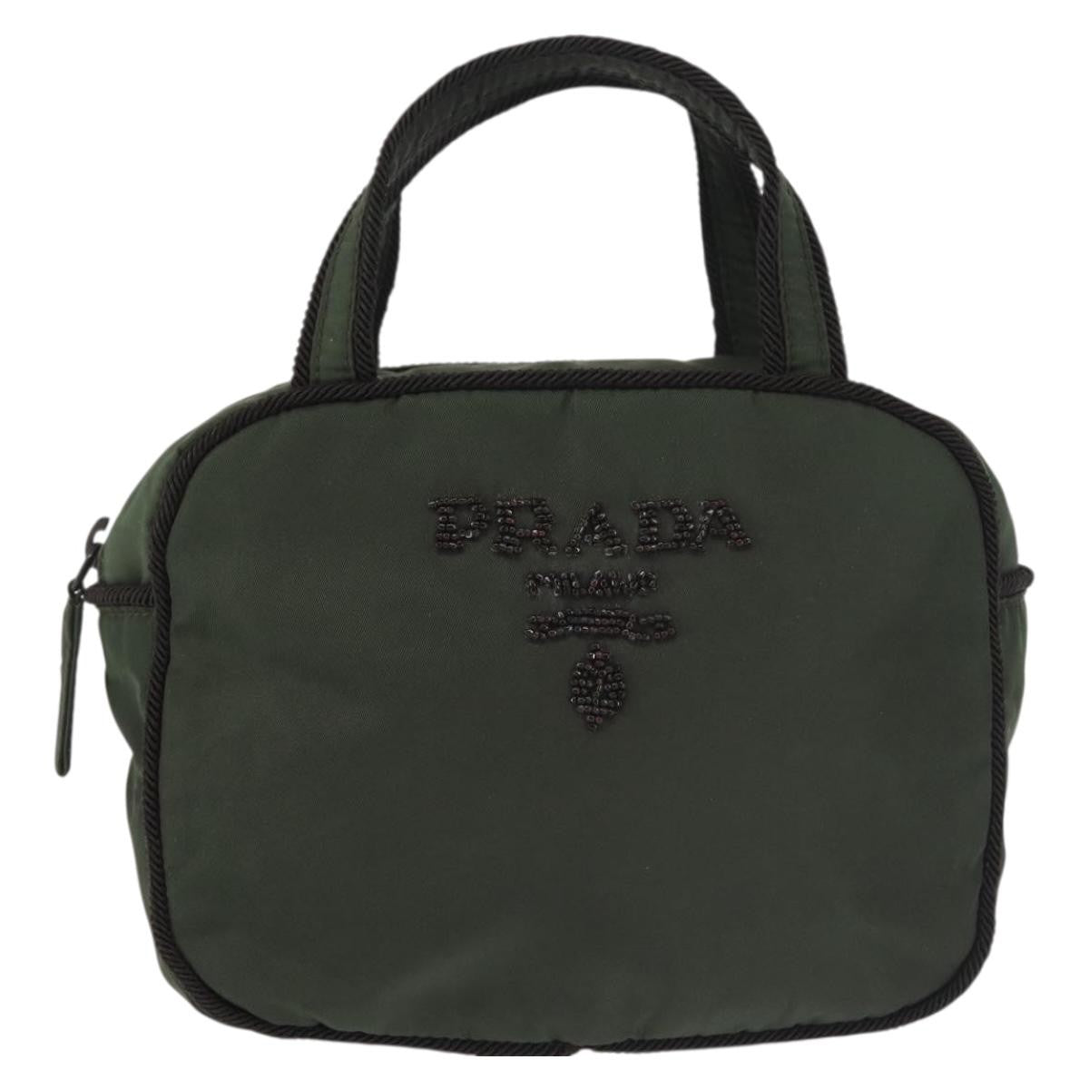 Prada Vintage Handbag Tessuto, Khaki, Nylon, Handbag