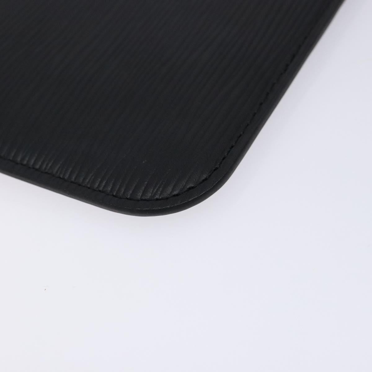 Louis Vuitton Neverfull Pochette Epi Leather, BLACK, LEATHER, Tote bag