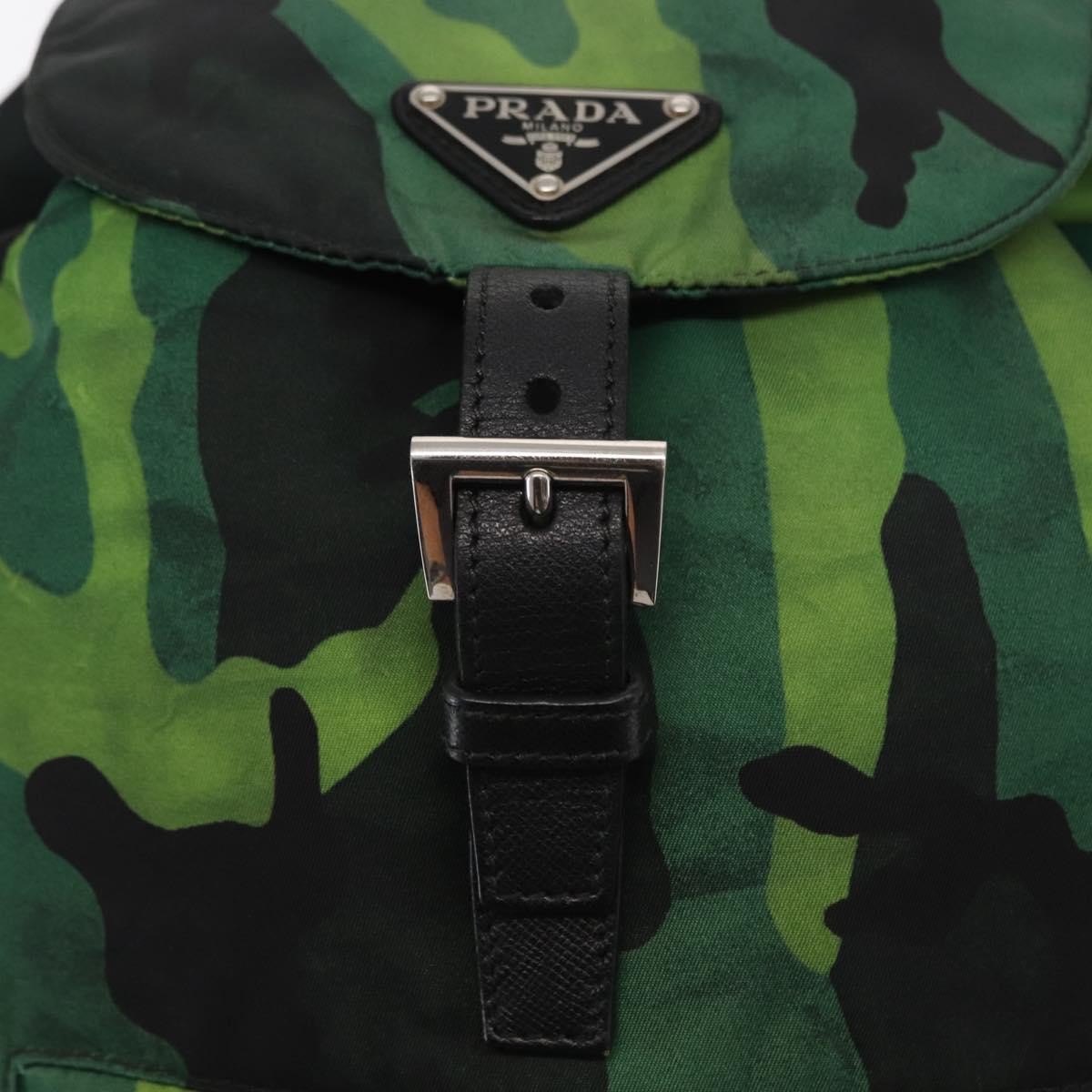 Prada Camouflage Backpack Tessuto, Green, Nylon, Backpack