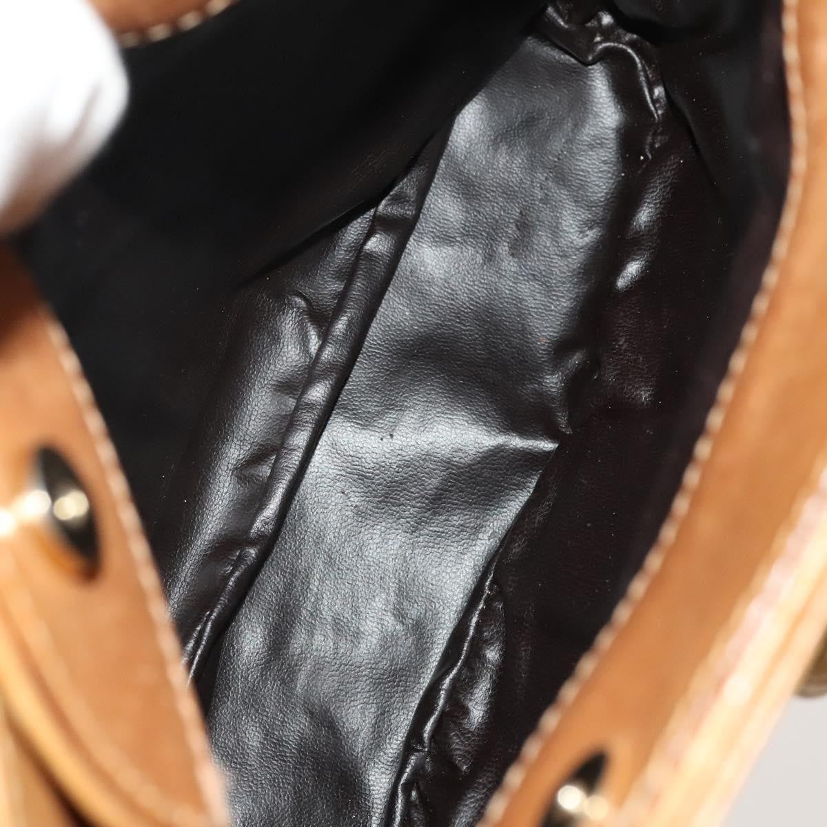 Celine Macadam Shoulder Bag Leather, BEIGE, CANVAS, Shoulder bag