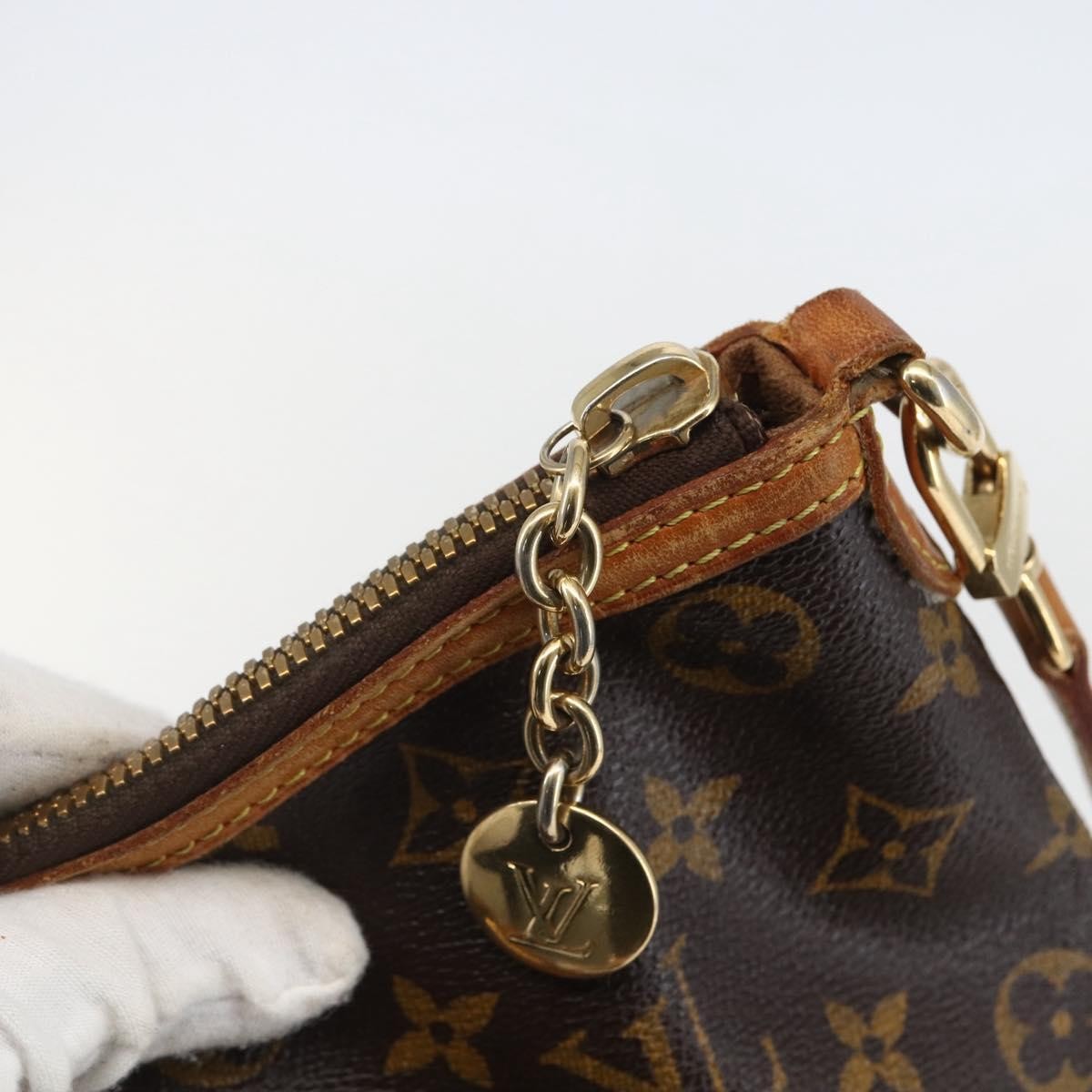 Louis Vuitton Palermo Handbag Monogram Canvas, BROWN, CANVAS, Tote bag